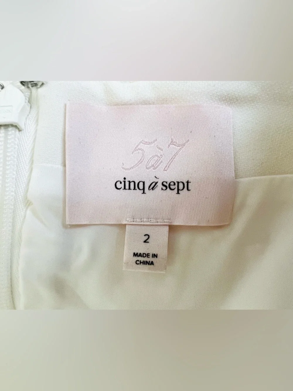 cinq à sept Vanessa Dress in Ivory Size 2
